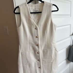 Abercrombie  Ivory Tweed Mini Dress